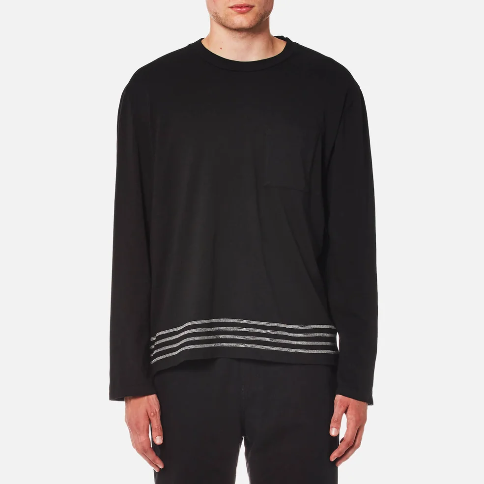 Our Legacy Men's Box Long Sleeve Top - Black Embroidered Image 1