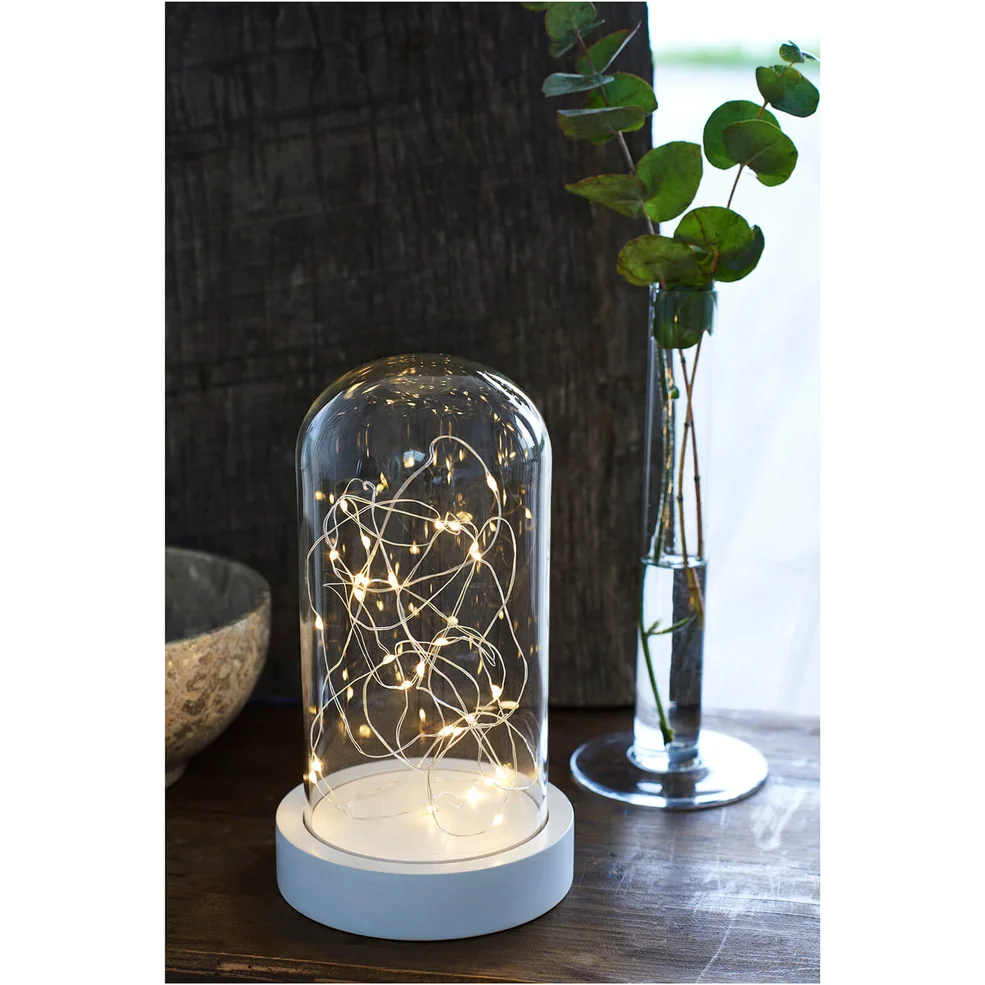 Sirius Bella Glass Dome with Timer - Clear/White Image 1