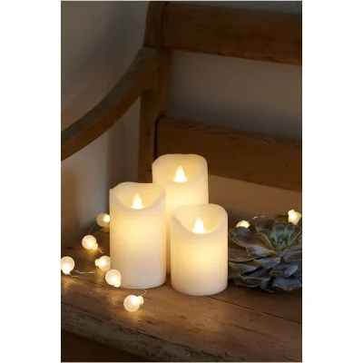 Sirius Sara LED Wax Candle Set with Timer - White