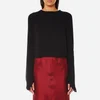 Helmut Lang Women's Cropped Ruffle Pullover Jumper - Black - Image 1