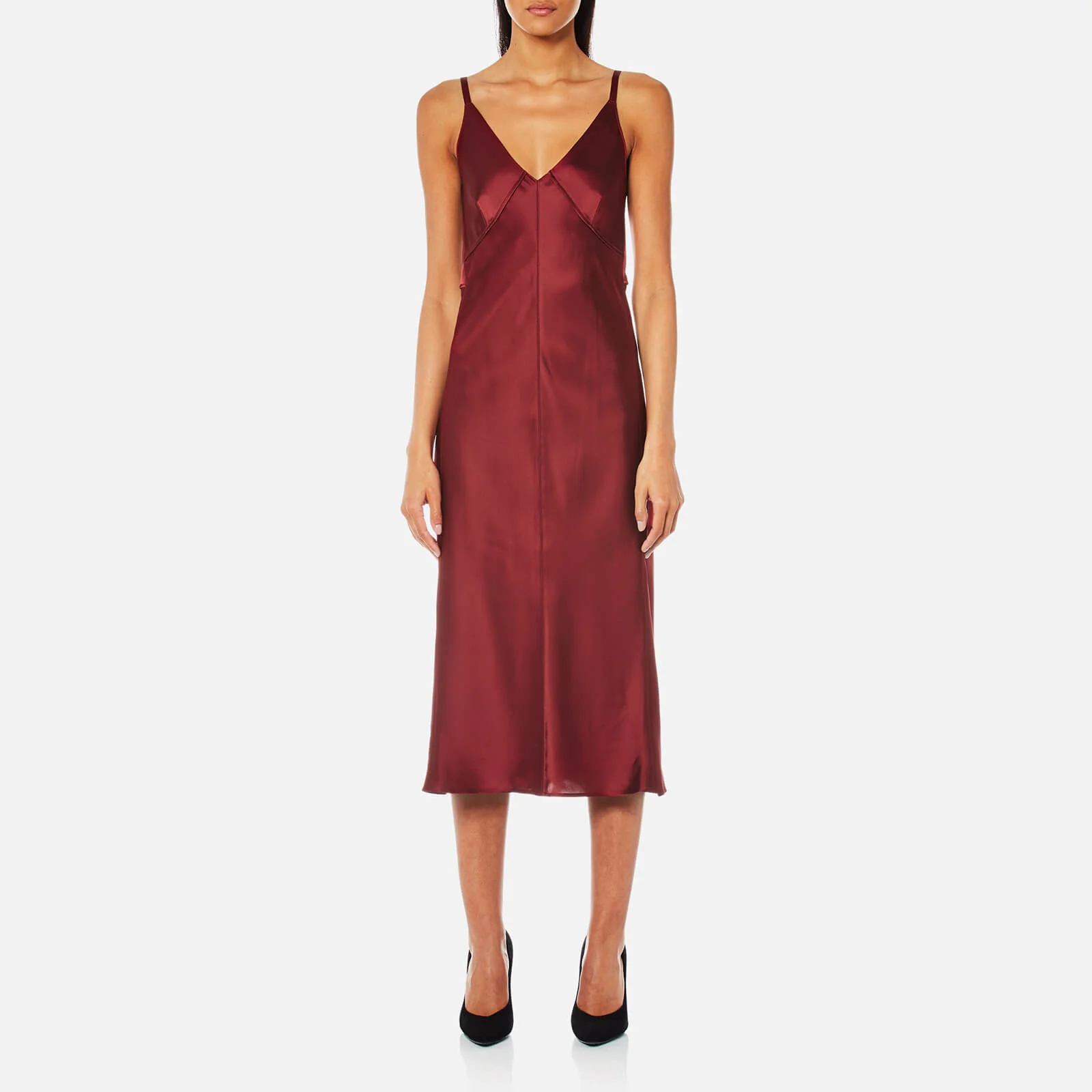 Helmut Lang Women's Deconstructed Slip Dress - Ruby Image 1