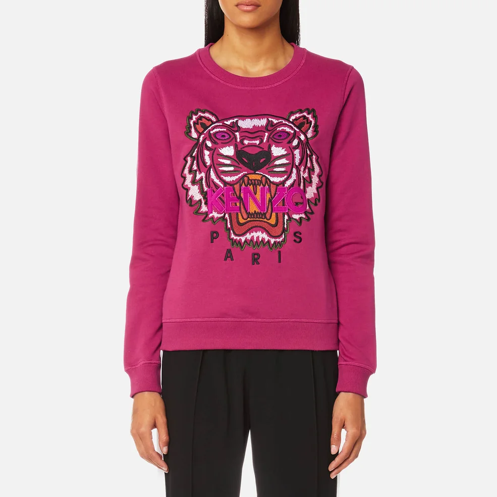 KENZO Women's Classic Tiger Sweatshirt - Deep Fuchsia Image 1