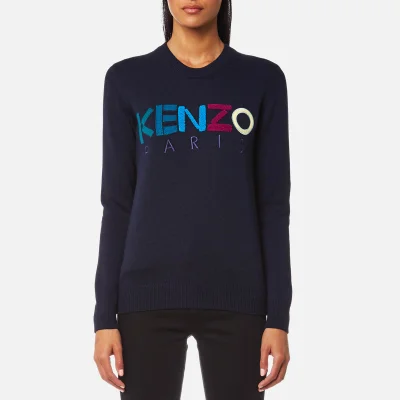 KENZO Women's Kenzo Paris Wool Knitted Jumper - Blue
