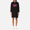 KENZO Women's Light Cotton Molleton Cowl Neck Sweatshirt Dress - Black - Image 1