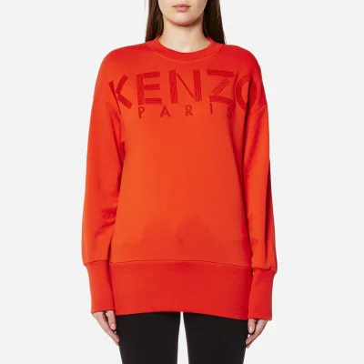KENZO Women's Embroidery Sweatshirt - Medium Orange