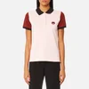 KENZO Women's Tiger Crest Buttoned Polo T-Shirt - Faded Pink - Image 1