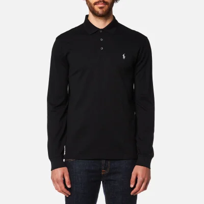 Polo Ralph Lauren Men's Long Sleeve Mesh Polo Shirt - Black