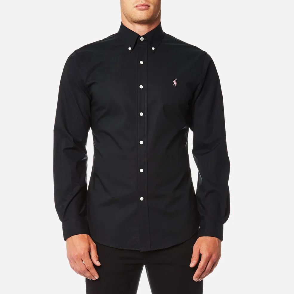 Polo Ralph Lauren Men's Slim Fit Poplin Shirt - Black Image 1