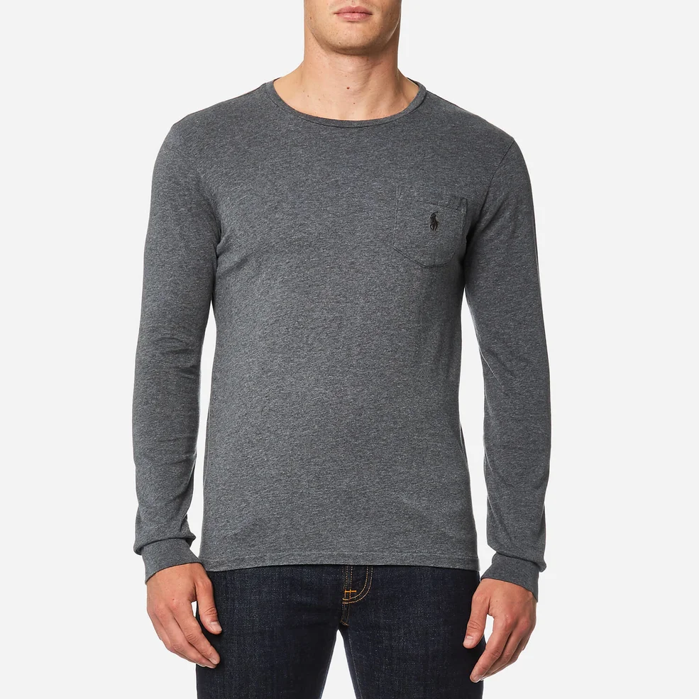 Polo Ralph Lauren Men's Long Sleeve Basic T-Shirt - Charcoal Image 1