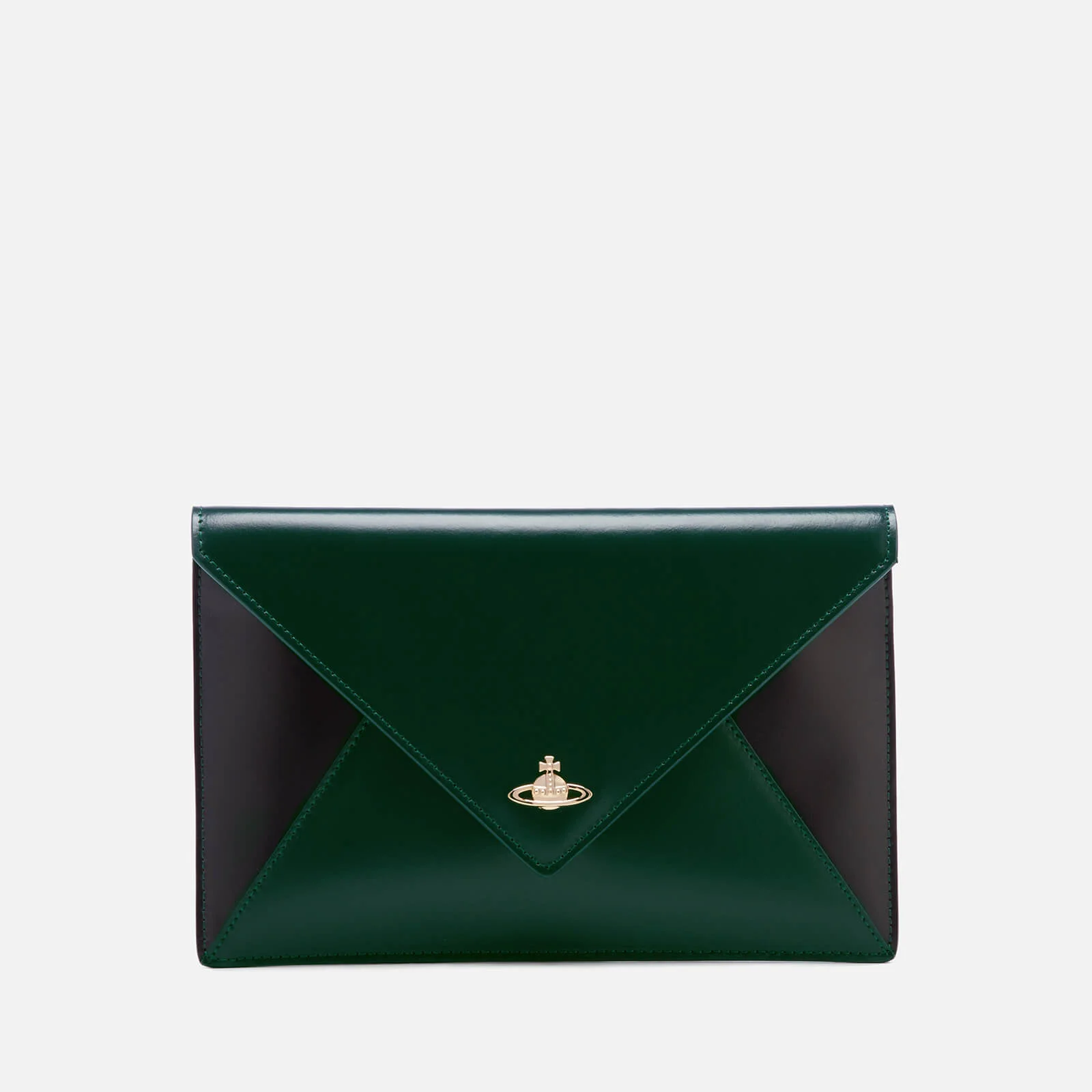 Vivienne Westwood Women's Private Envelope Clutch Bag - Green/Black Image 1