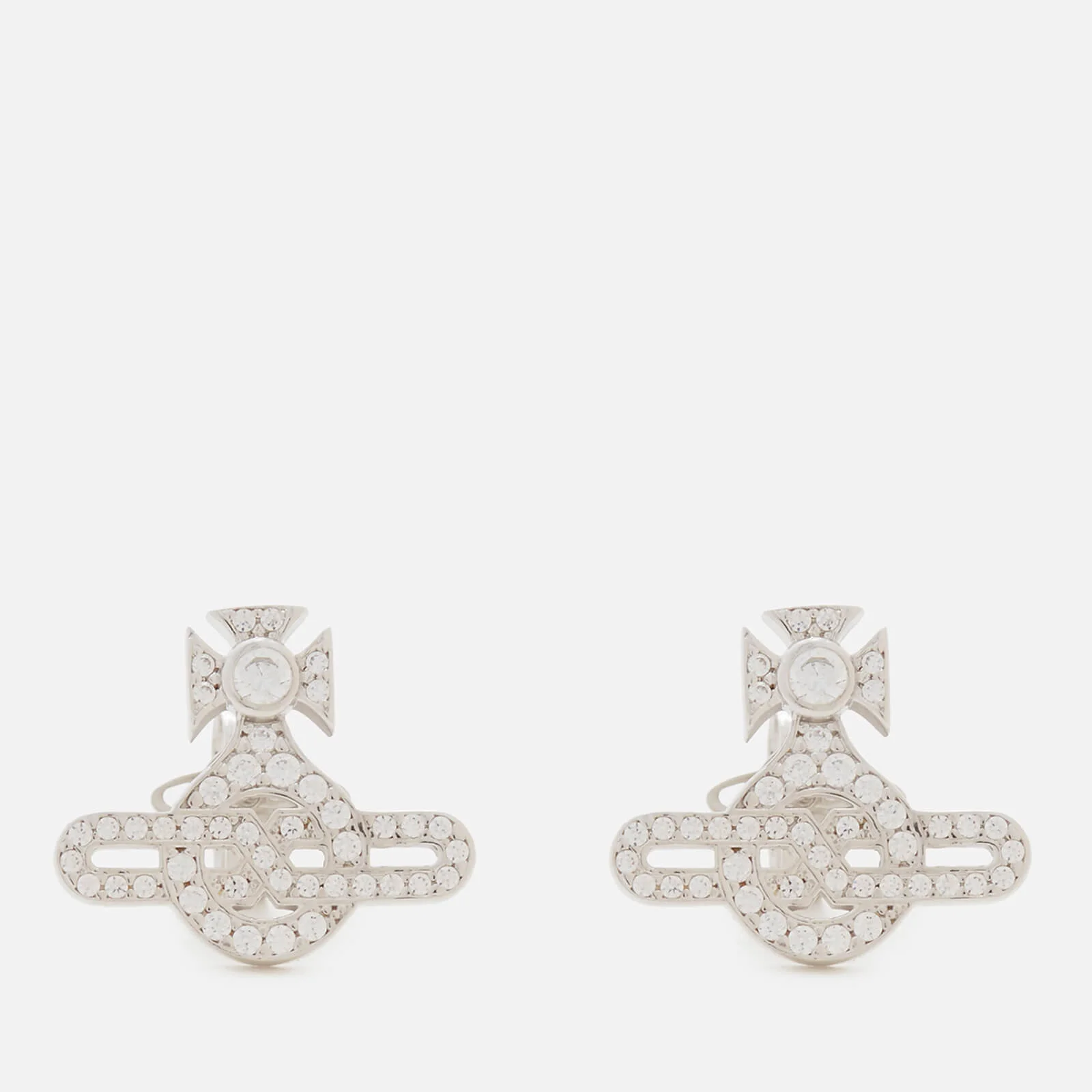 Vivienne Westwood Women's Infinity Orb Stud Earrings - White Cubic Zirconia Image 1