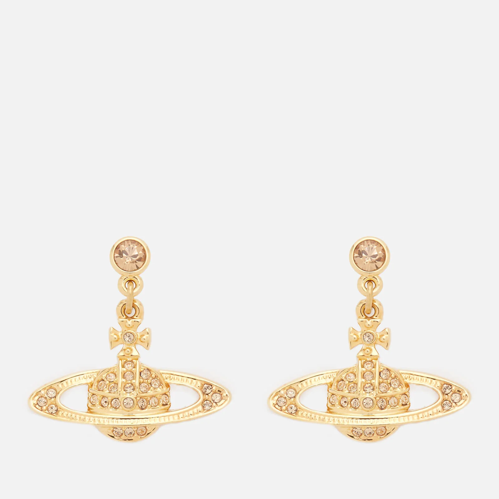 Vivienne Westwood Women's Mini Bas Relief Drop Earrings - Gold Image 1