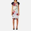 PS by Paul Smith Women's Floral T-Shirt Dress - Black - Image 1