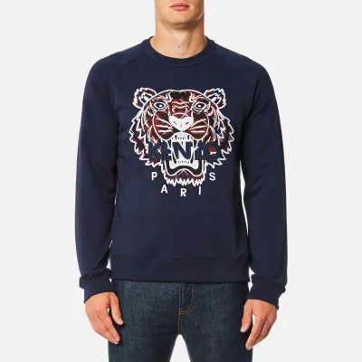 KENZO Men's Check Tiger Logo Sweatshirt - Ink