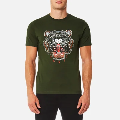KENZO Men's Tiger Logo Icon T-Shirt - Dark Khaki