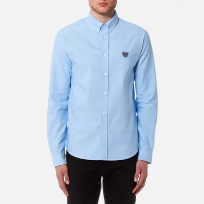 KENZO Men's Oxford Long Sleeve Shirt - Light Blue