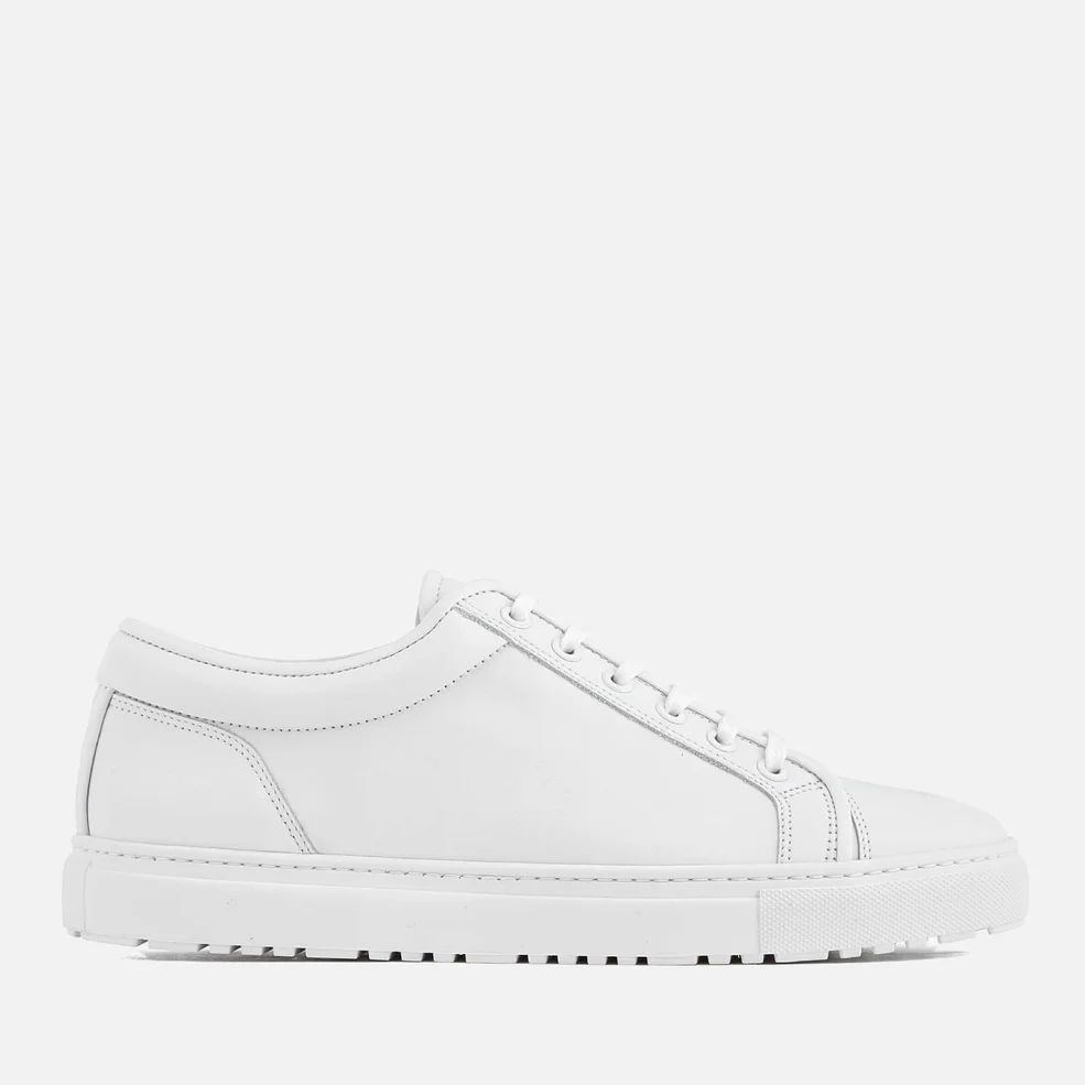 ETQ. Men's Low 1 Rugged Full Grain Leather Trainers - White Image 1