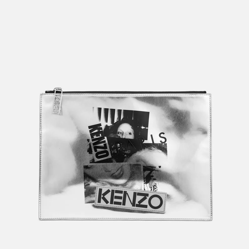KENZO Women's 'Antonio Lopez' Clutch Bag - Silver Image 1