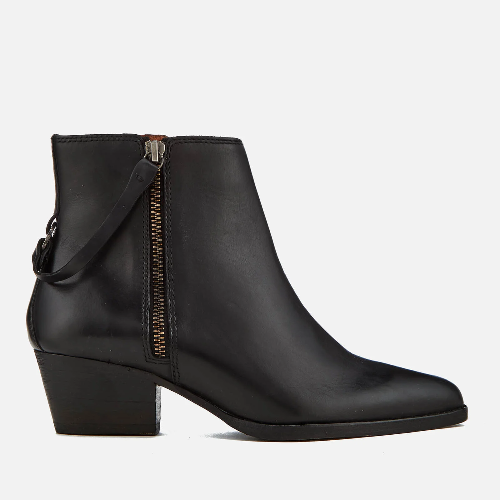 Hudson London Women's Larry Leather Heeled Ankle Boots - Black Image 1