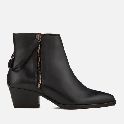 Hudson London Women's Larry Leather Heeled Ankle Boots - Black