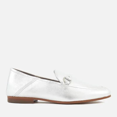 Hudson London Women's Arianna Leather Loafers - Silver