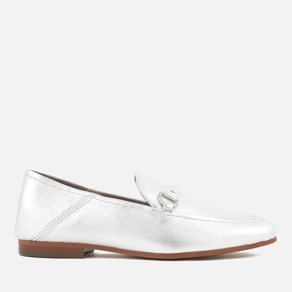 Hudson London Women's Arianna Leather Loafers - Silver Image 1