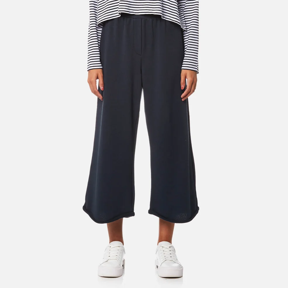 T by Alexander Wang Women's Pull On Wide Leg Cropped Pants - Navy Image 1