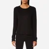 T by Alexander Wang Women's Classic Cropped Long Sleeve T-Shirt with Chest Pocket - Black - Image 1