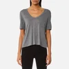 T by Alexander Wang Women's Classic Cropped T-Shirt with Chest Pocket - Heather Grey - Image 1