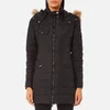 Belstaff Women's Melcombe Long Quilted Coat with Fur Hood - Black - Image 1