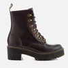 Dr. Martens Women's Leona Leather Lace Up Heeled Boots - Black - Image 1