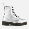 Dr. Martens Women's Pascal Metallic Leather 8-Eye Lace Up Boots - Silver - Image 1