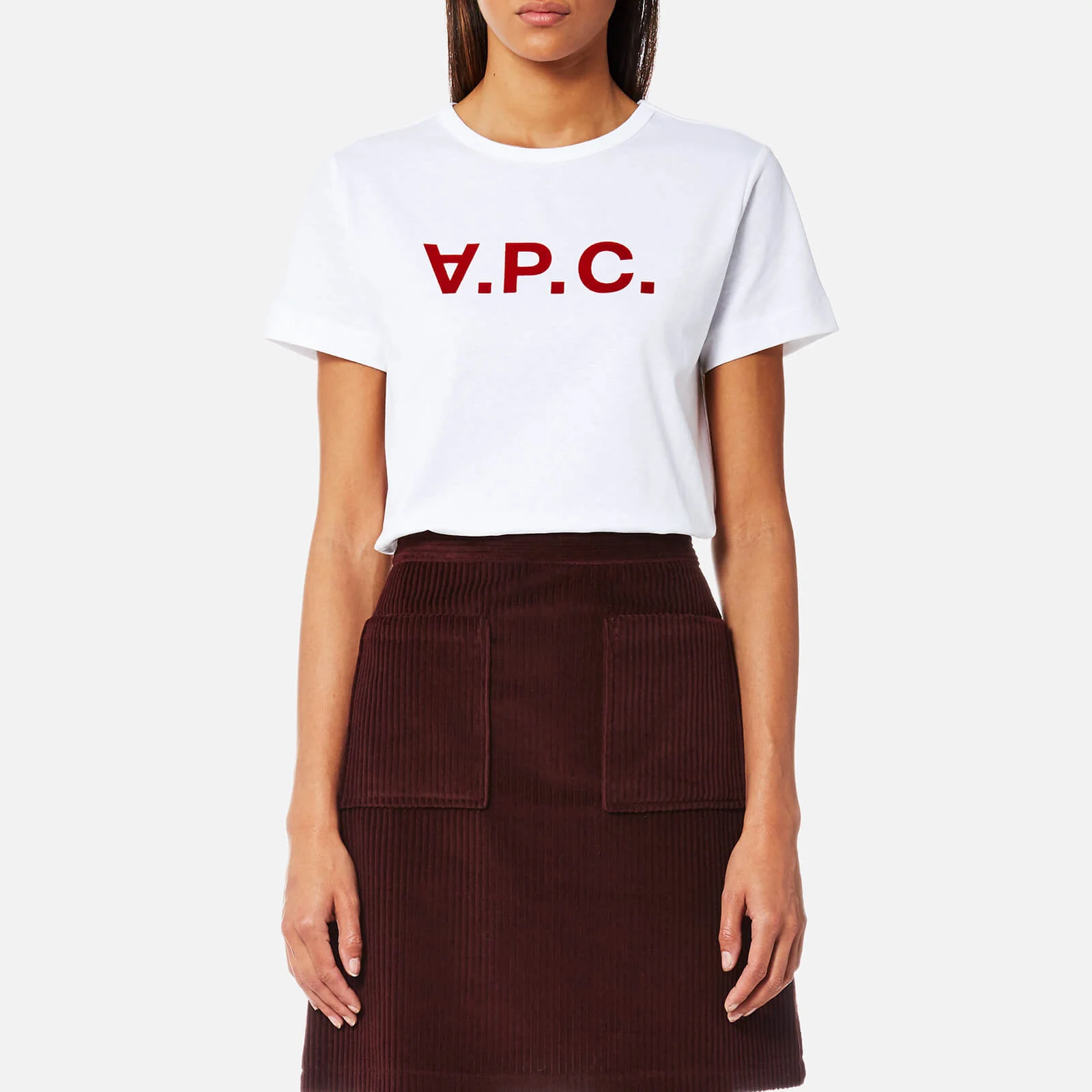 A.P.C. Women's Logo T-Shirt - Blanc Image 1