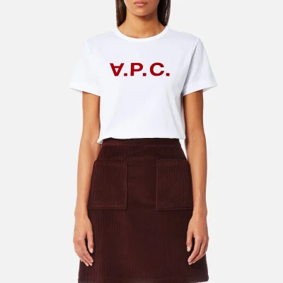 A.P.C. Women's Logo T-Shirt - Blanc