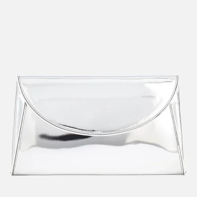 Diane von Furstenberg Women's Metallic Evening Clutch Bag - Silver