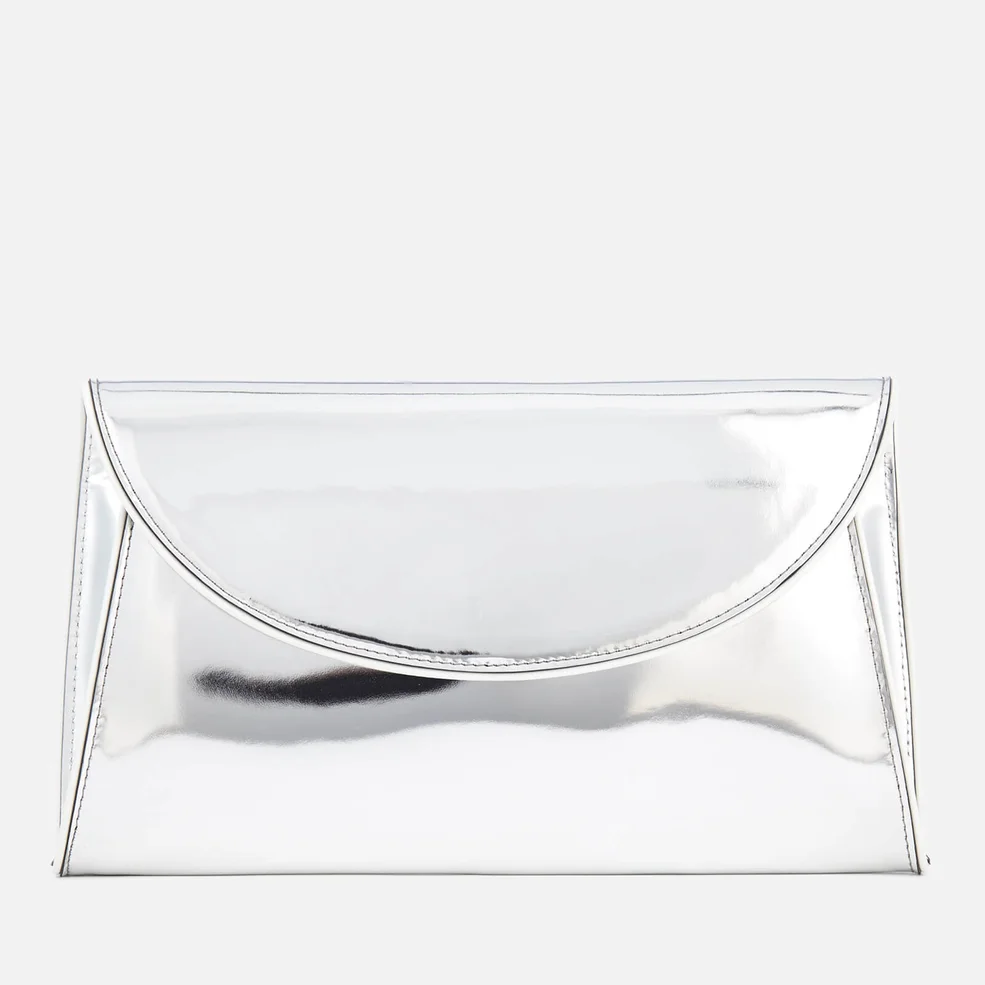 Diane von Furstenberg Women's Metallic Evening Clutch Bag - Silver Image 1