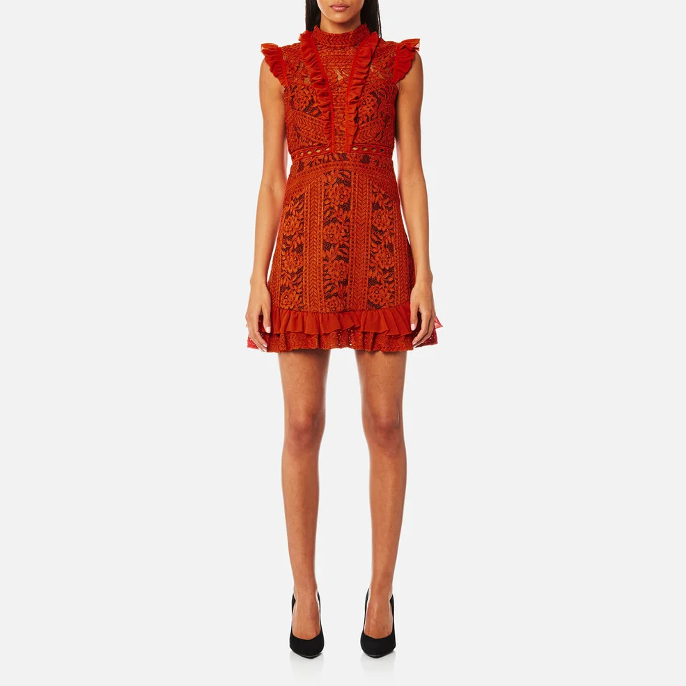 Three Floor Women's Sienna Dress - Rust Red/Grape Image 1
