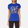 Love Moschino Women's Floral Logo T-Shirt - Blue - Image 1