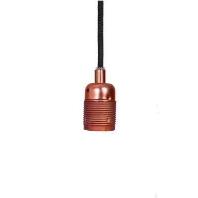 Frama E27 Pendant - Brass - Black Cable