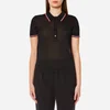 Alexander Wang Women's Polo Shirt with Contrast Striping Trims - Onyx - Image 1