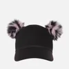 Charlotte Simone Women's Faux Fur Sass Cap - Pink/Black Stripe - Image 1