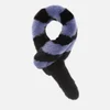 Charlotte Simone Women's Popsicle Faux Fur Scarf - Black/Blue - Image 1