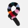 Charlotte Simone Women's Popsicle Faux Fur Scarf - Black/Multi Stripe - Image 1