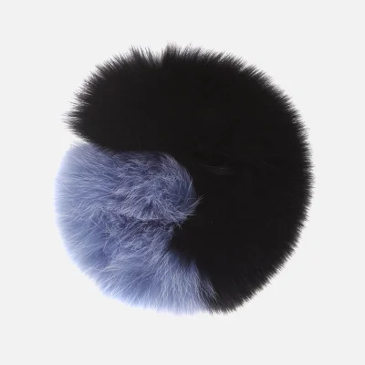 Charlotte Simone Women's Spankie Fur Cuff - Blue/Black