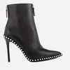 Alexander Wang Women's Eri Leather Studded Heeled Ankle Boots - Black - Image 1
