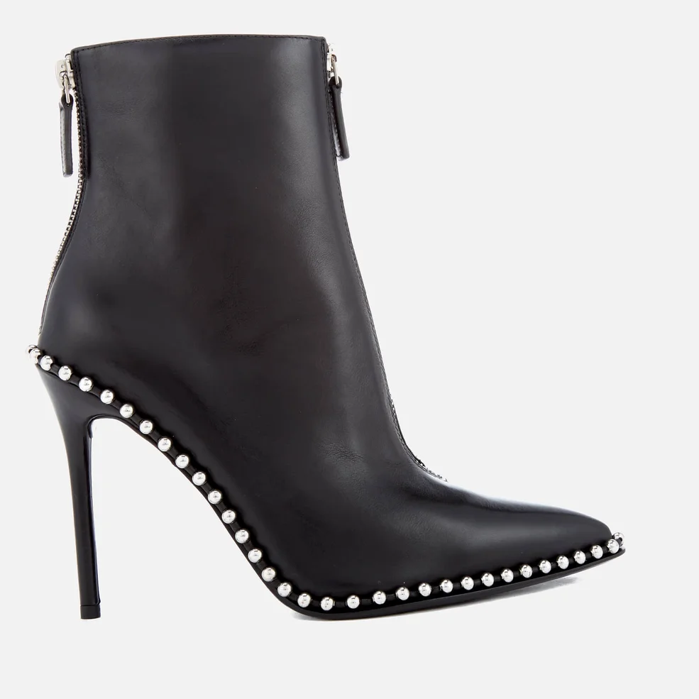 Alexander Wang Women's Eri Leather Studded Heeled Ankle Boots - Black Image 1