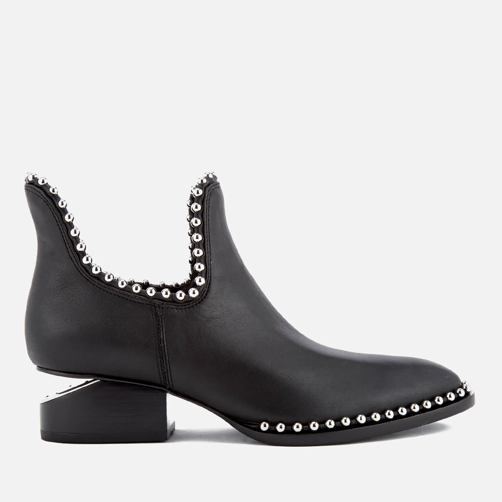 Alexander Wang Women's Kori Leather Studded Heeled Ankle Boots - Black Image 1