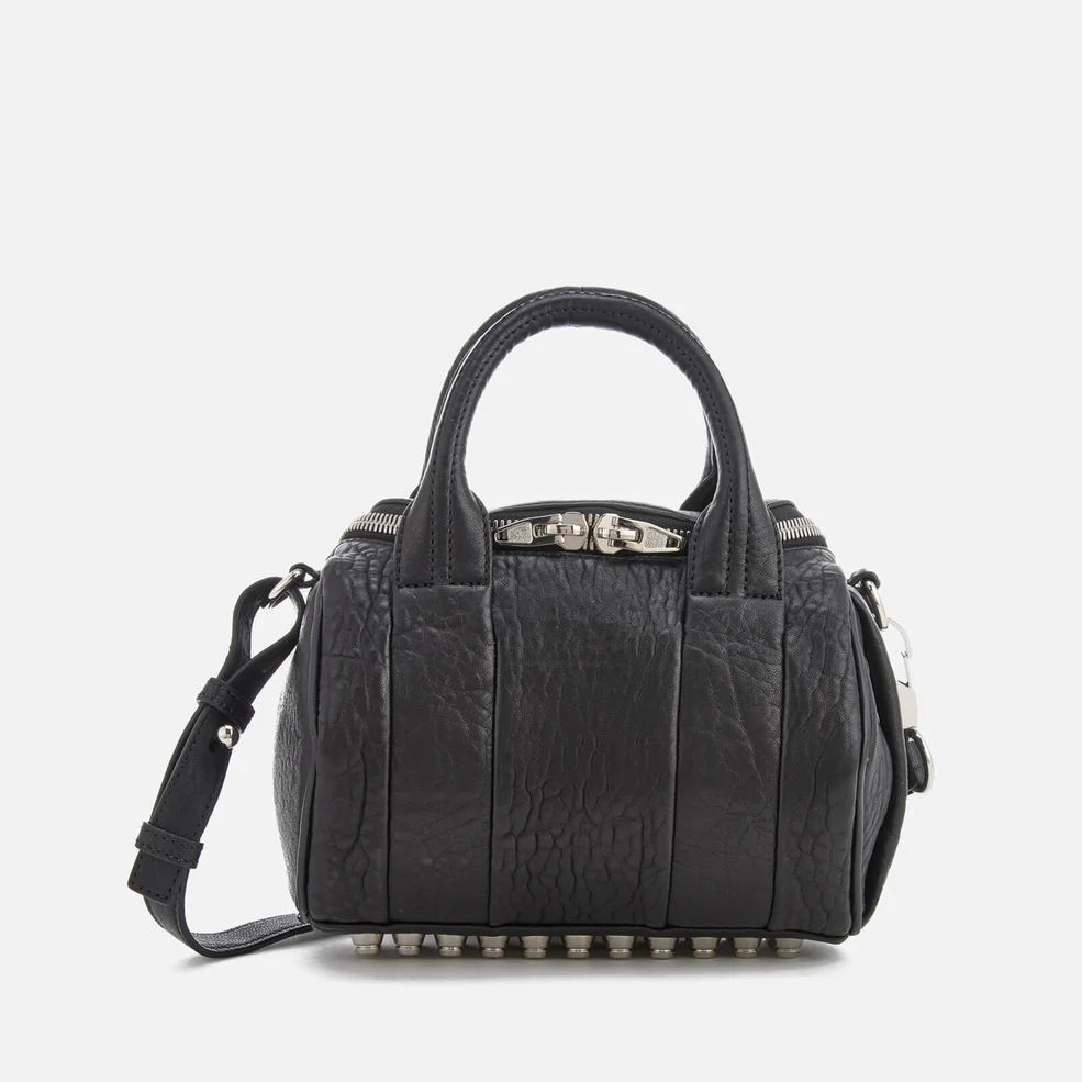Alexander Wang Women's Mini Rockie Pebbled Leather Bag with Rhodium Studs - Black Image 1