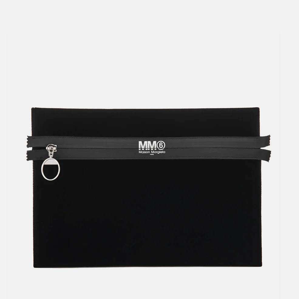 MM6 Maison Margiela Women's Velvet Clutch Bag - Black Image 1