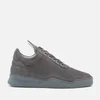 Filling Pieces Ghost Perforated Suede Low Top Trainers - Dark Grey - Image 1